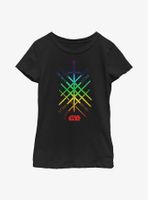 Star Wars Rainbow Lightsabers Youth T-Shirt