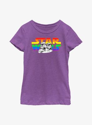 Star Wars Logo And Stormtroopers Youth T-Shirt