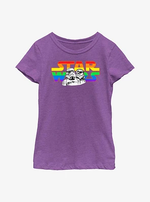 Star Wars Logo And Stormtroopers Youth T-Shirt