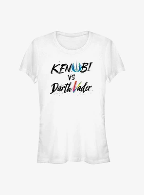Star Wars Obi-Wan Kenobi Vader Lettering Girls T-Shirt