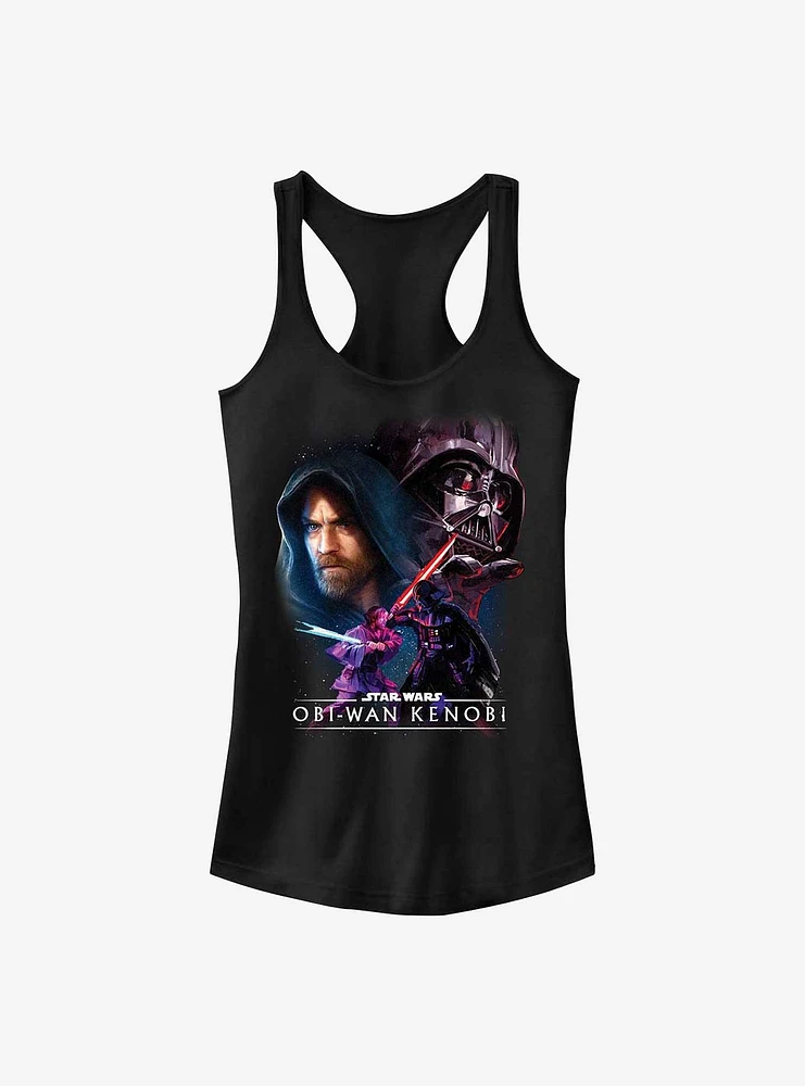 Star Wars Obi-Wan Kenobi Galaxy Face-Off Girls Tank Top