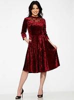 Burgundy Velvet Dress