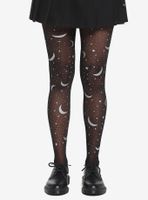 Black Celestial Foil Tights