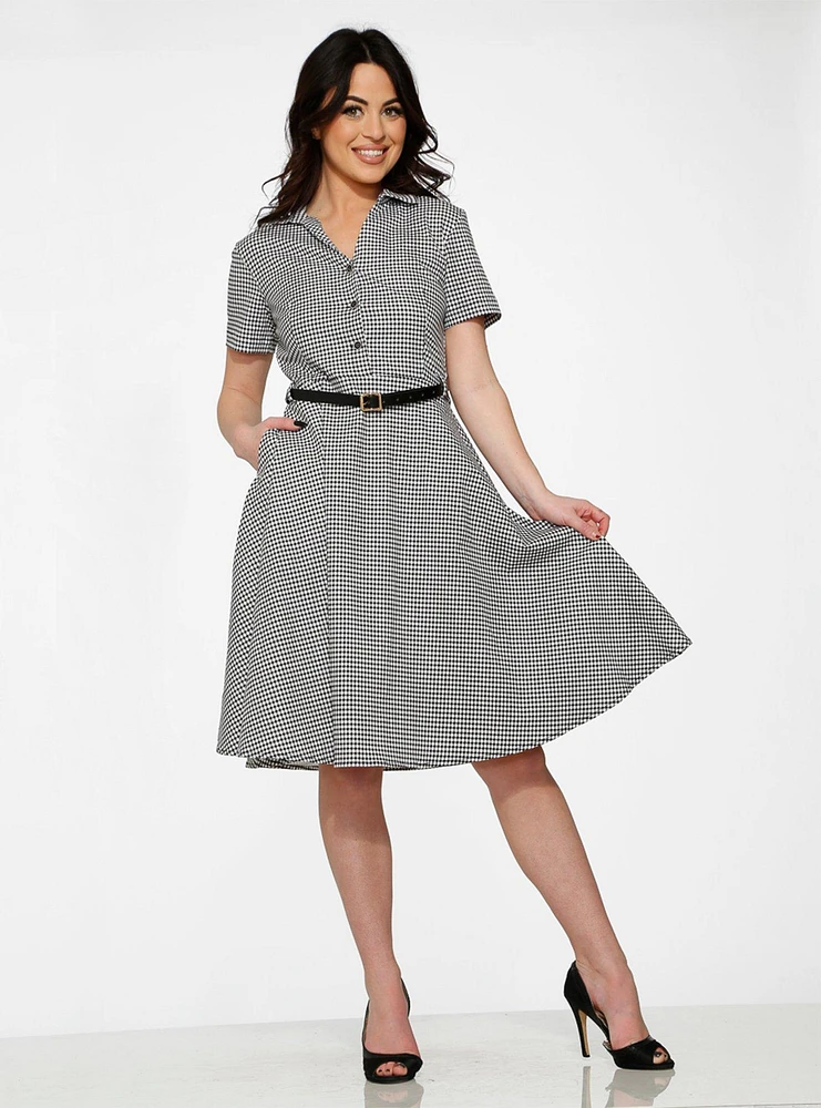 Gingham Swing Dress