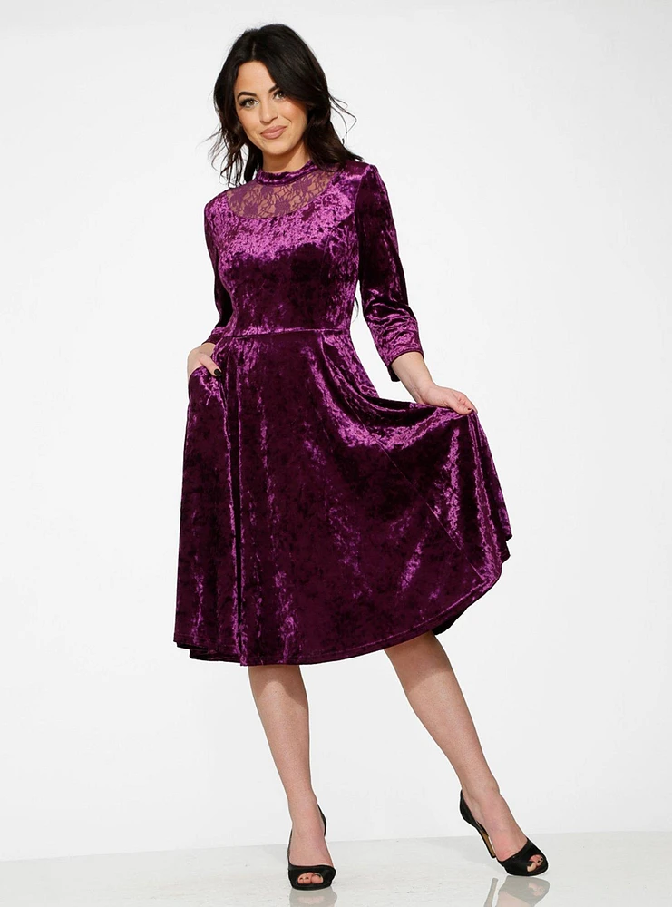 Purple Velvet Dress