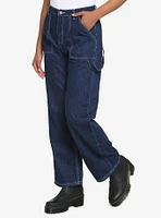 Dark Indigo White Stitch Carpenter Pants