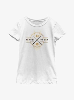 Star Wars Obi-Wan Kenobi Light Saber Crest Youth Girls T-Shirt