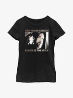 Star Wars Obi-Wan Kenobi Peace is the Way Youth Girls T-Shirt