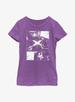 Star Wars Obi-Wan Kenobi Vader Panels Youth Girls T-Shirt