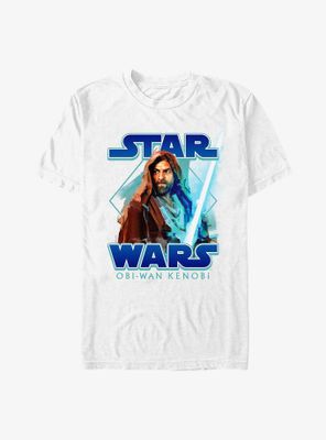 Star Wars Obi-Wan Kenobi Painterly With Logo T-Shirt