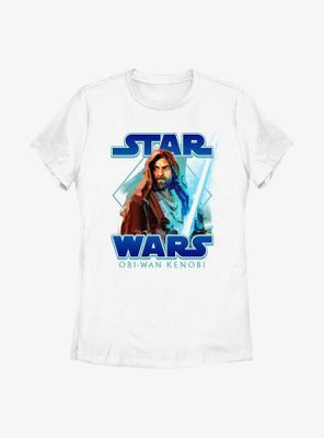 Star Wars Obi-Wan Kenobi Painterly With Logo Womens T-Shirt