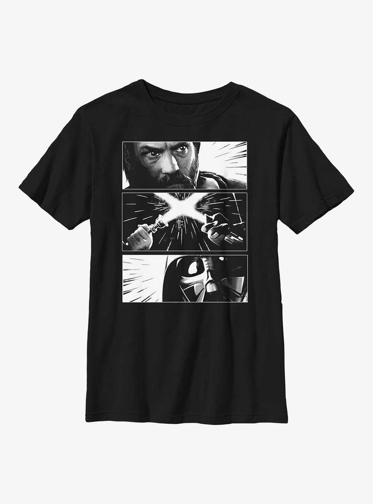 Star Wars Obi-Wan Kenobi Vader Panels Youth T-Shirt