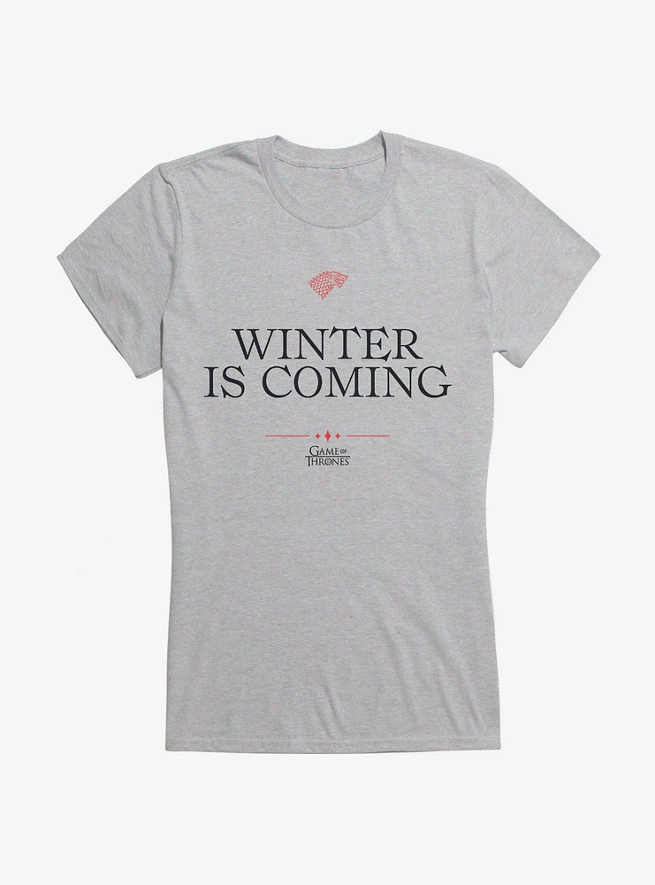 Game Of Thrones Quote Stark Winter Is Coming Girls T-Shirt