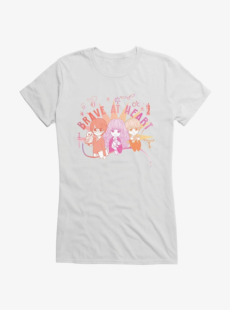 Harry Potter Brave At Heart Trio Girls T-Shirt