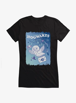 Harry Potter Hedwig Hogwarts Girls T-Shirt