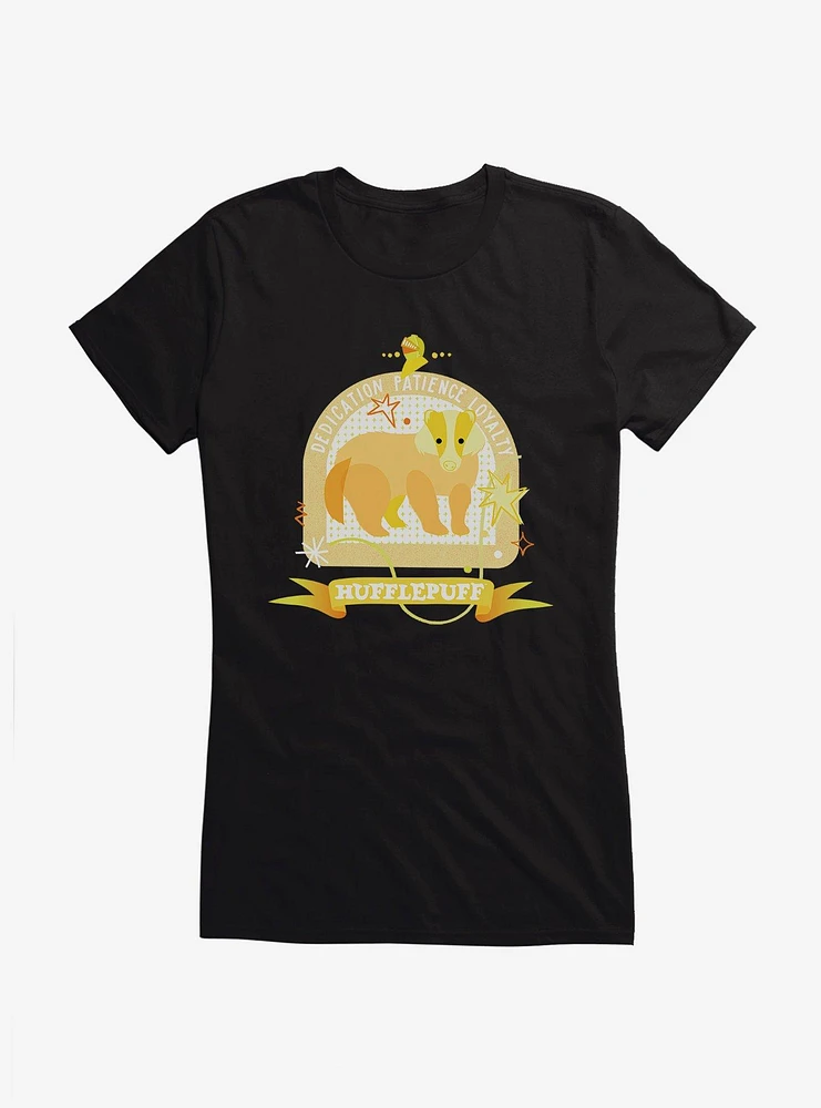 Harry Potter Hufflepuff Sparkles Girls T-Shirt