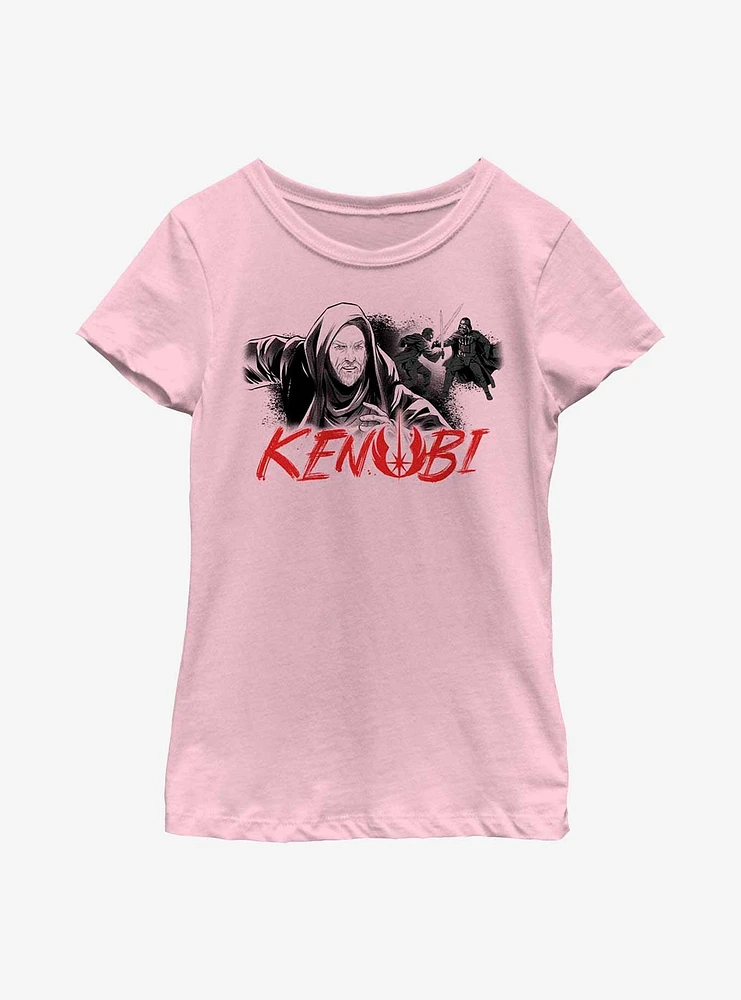 Star Wars Obi-Wan Kenobi Script Youth Girls T-Shirt