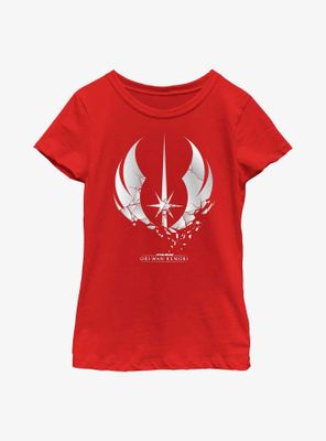 Star Wars Obi-Wan Kenobi Shattered Jedi Logo Youth Girls T-Shirt