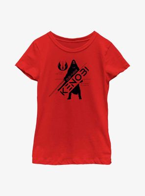 Star Wars Obi-Wan Kenobi Silhouette Youth Girls T-Shirt