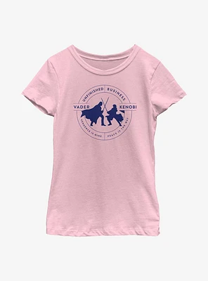 Star Wars Obi-Wan Kenobi Unfinished Business Duel Youth Girls T-Shirt