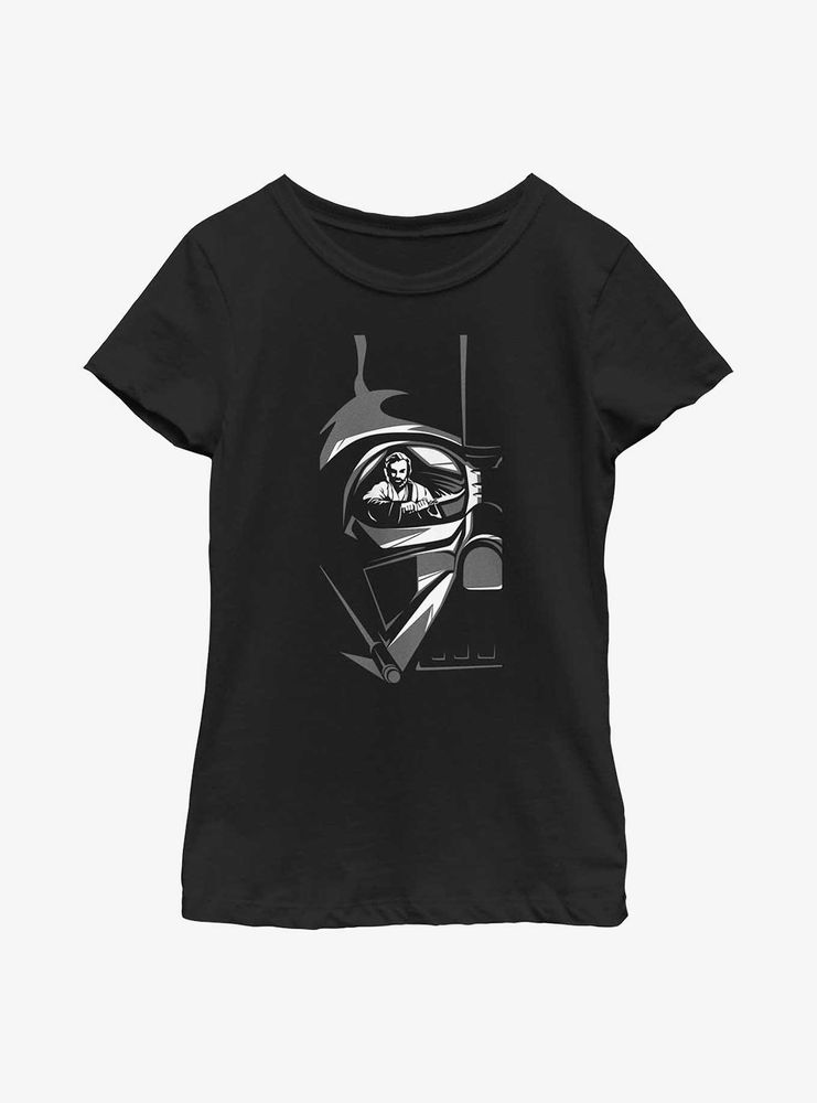 Star Wars Obi-Wan Kenobi Vader Reflection Graphic Youth Girls T-Shirt