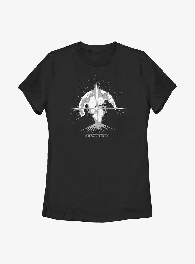 Star Wars Obi-Wan Kenobi Explosive Duel Graphic Womens T-Shirt