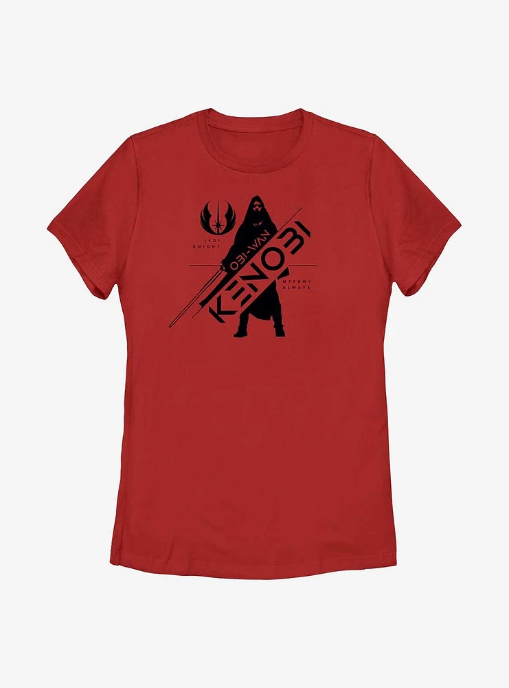 Star Wars Obi-Wan Kenobi Silhouette Womens T-Shirt