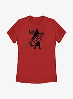 Star Wars Obi-Wan Kenobi Silhouette Womens T-Shirt