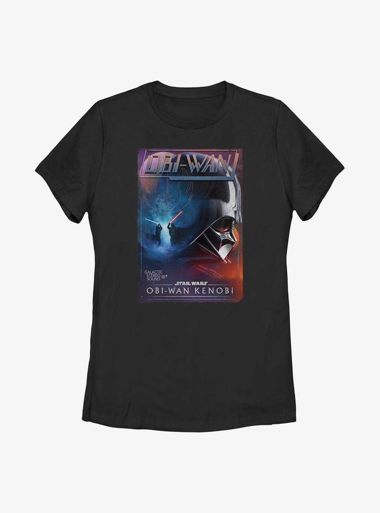 Star Wars Obi-Wan Kenobi Vader VHS Womens T-Shirt