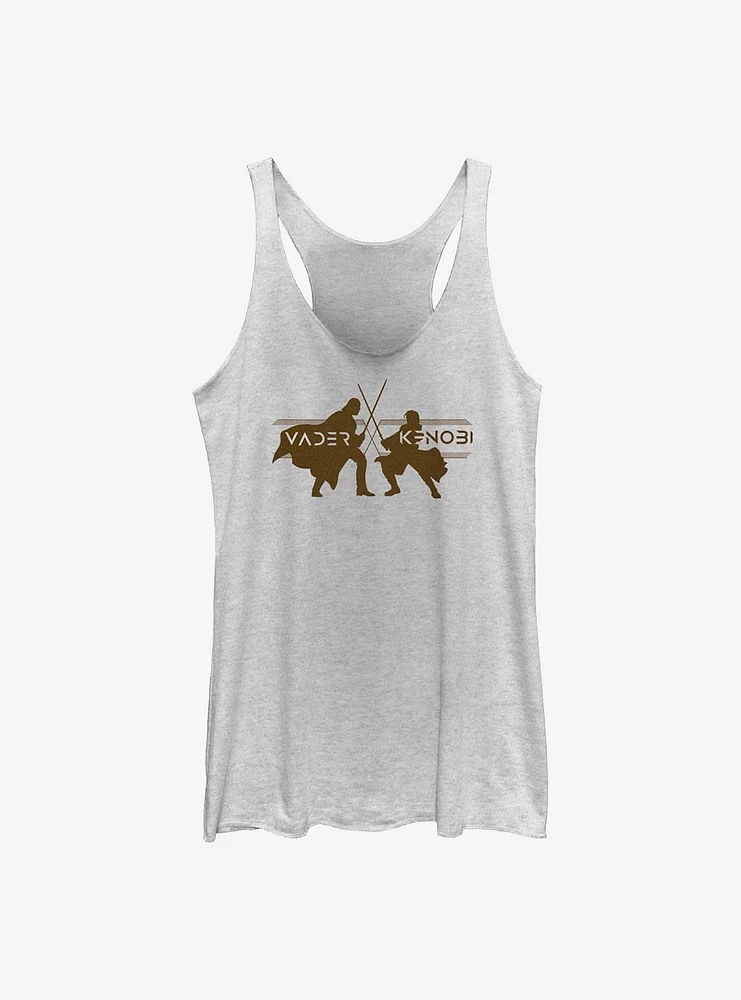 Star Wars Obi-Wan Kenobi Vader Vs Silhouettes Womens Tank Top