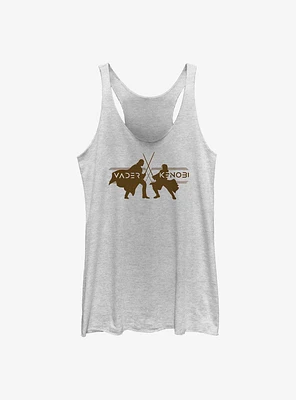 Star Wars Obi-Wan Kenobi Vader Vs Silhouettes Womens Tank Top