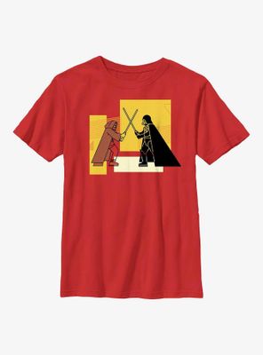Star Wars Obi-Wan Kenobi Blocky Vader Vs Youth T-Shirt