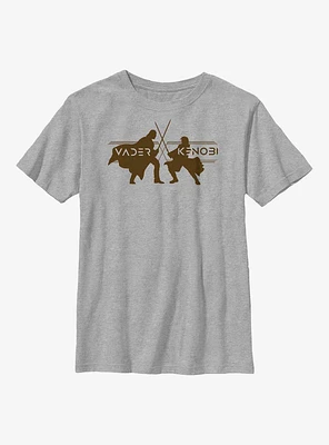 Star Wars Obi-Wan Kenobi Vader Vs Silhouettes Youth T-Shirt