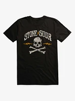 Stone Sour Skull And Crossbones T-Shirt