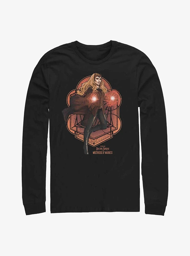 Marvel Doctor Strange The Multiverse of Madness Wanda Mandala Long-Sleeve T-Shirt