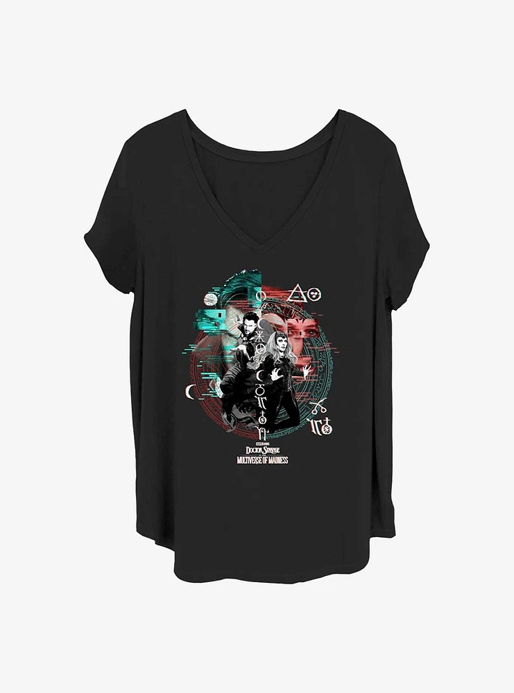 Marvel Doctor Strange The Multiverse of Madness Magic Glitch Girls T-Shirt Plus