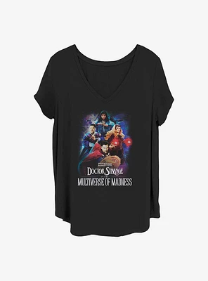 Marvel Doctor Strange The Multiverse of Madness Poster Group Girls T-Shirt Plus