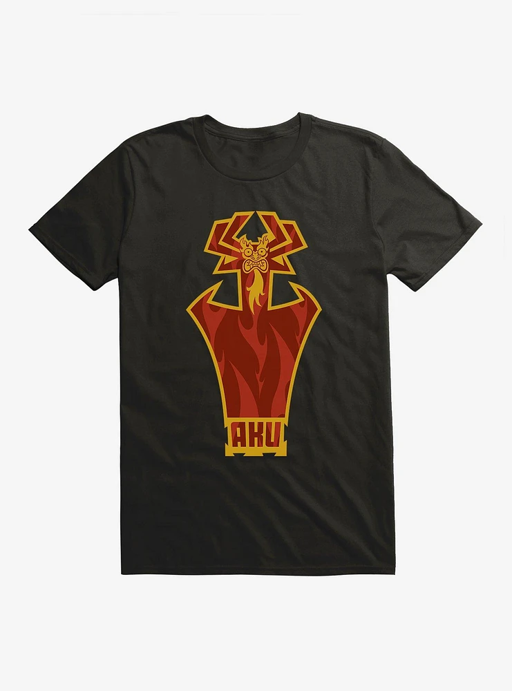 Samurai Jack Aku Flames Silhouette T-Shirt