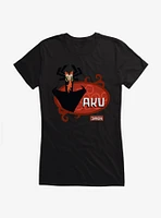 Samurai Jack Aku Red Flames Girls T-Shirt