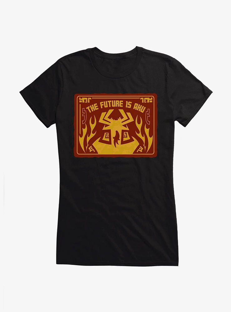 Samurai Jack Future Is Aku Flames Girls T-Shirt