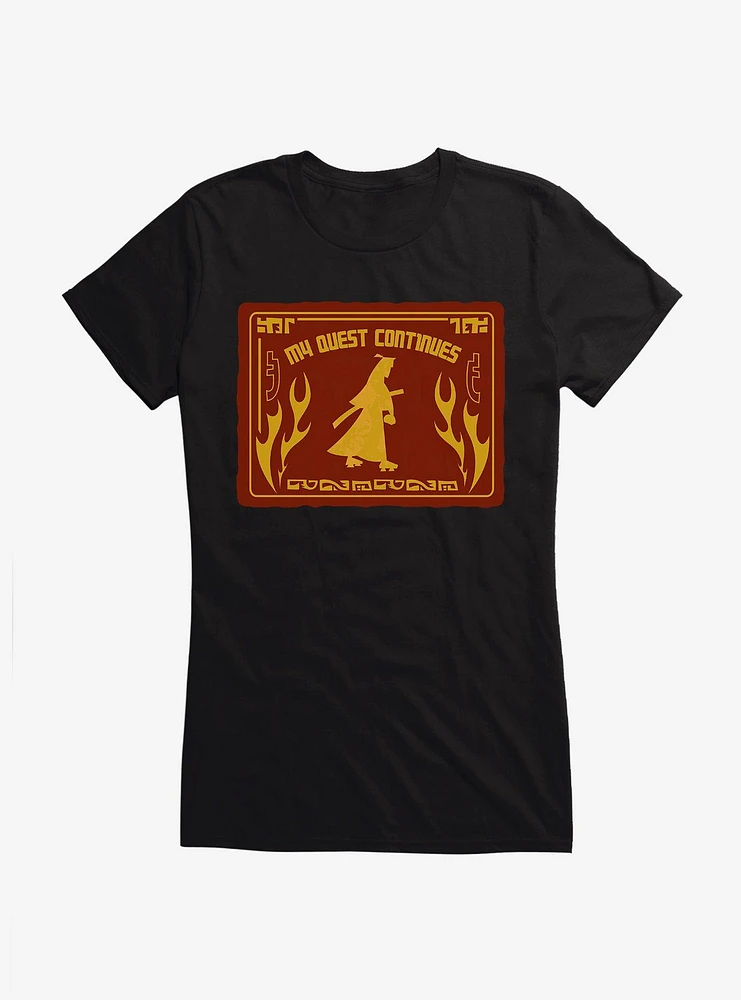 Samurai Jack My Quest Continues Flames Girls T-Shirt