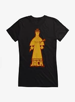 Samurai Jack Silhouette Flames Girls T-Shirt