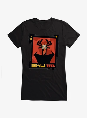 Samurai Jack Aku Stylized Font Girls T-Shirt