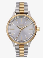 Nixon Optimist Silver Gold Watch