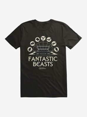 Fantastic Beasts: The Crimes Of Grindelwald Luggage Creature Icons T-Shirt
