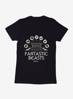 Fantastic Beasts: The Crimes Of Grindelwald Luggage Creature Icons Womens T-Shirt