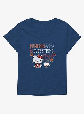 Hello Kitty Pumpkin Spice & Everything Nice Girls T-Shirt Plus