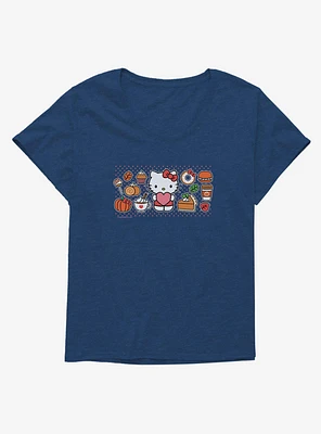 Hello Kitty Pumpkin Spice Food & Decor Girls T-Shirt Plus