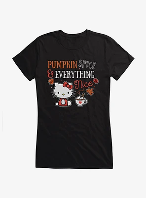 Hello Kitty Pumpkin Spice & Everything Nice Girls T-Shirt