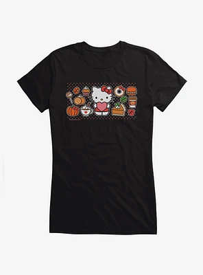 Hello Kitty Pumpkin Spice Food & Decor Girls T-Shirt